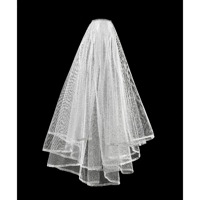 flowy evening dressTwo Tiered Crystal Veil