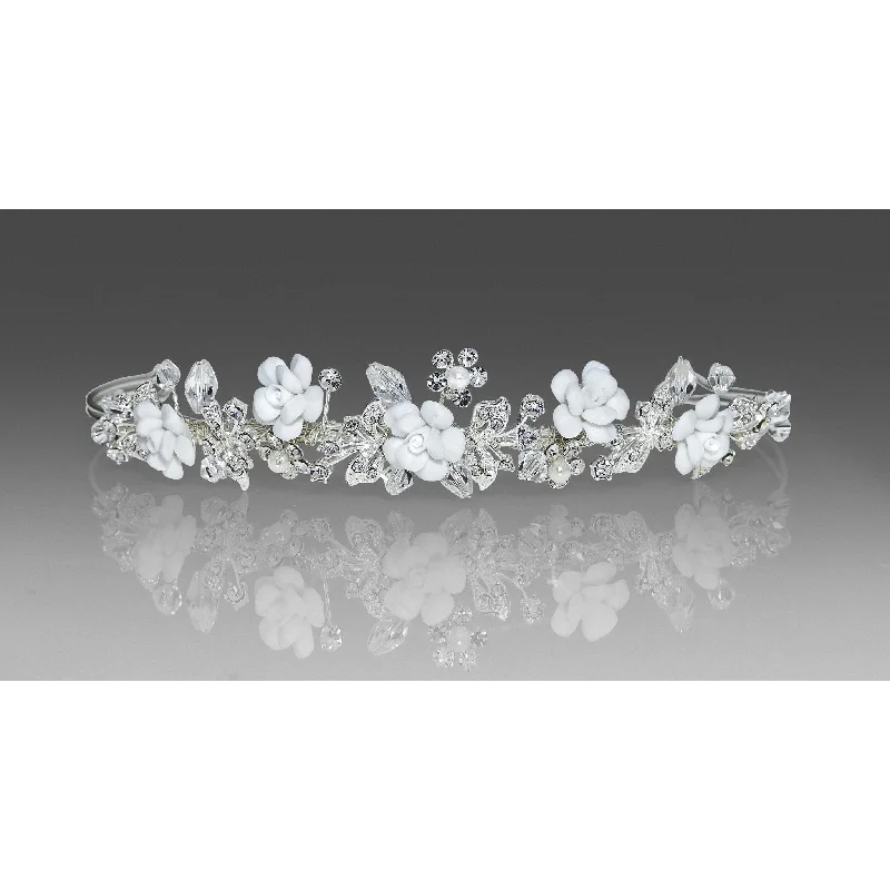 form-fitting dressPorcelain Flower Tiara