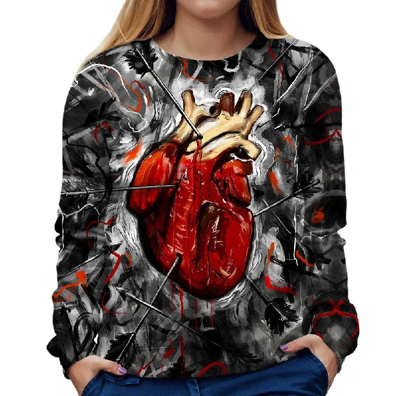 Flash Deals fashionable fitness sweatshirtHeart And Arrows Womens Sweatshirt