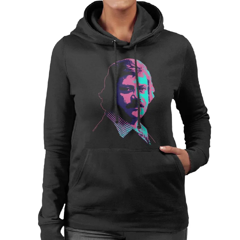 Anniversary Sale cozy hoodieTV Times Actor Oliver Reed 1978 Pop Art Stylised Women's Hooded Sweatshirt Anniversary Sale cozy hoodieTV Times Actor Oliver Reed 1978 Pop Art Stylised Women's Hooded Sweatshirt