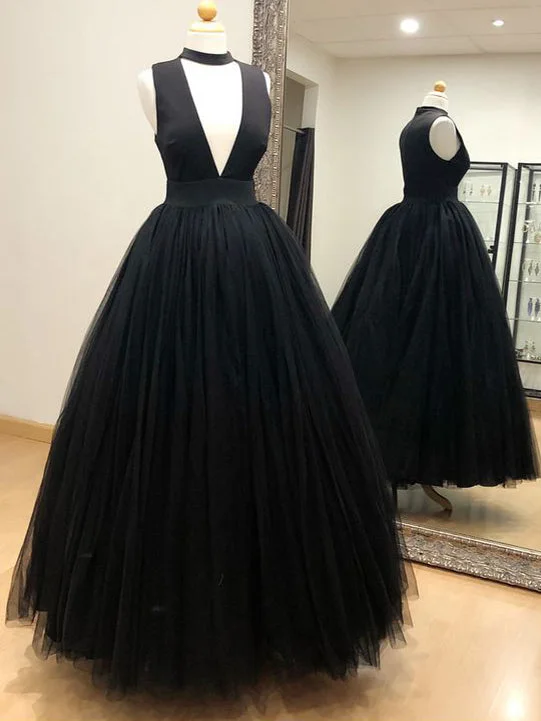Price Drop Beautiful Prom Dresses A Line High Neck Sexy Simple Cheap Black Prom Dress JKL1432 Price Drop Beautiful Prom Dresses A Line High Neck Sexy Simple Cheap Black Prom Dress JKL1432
