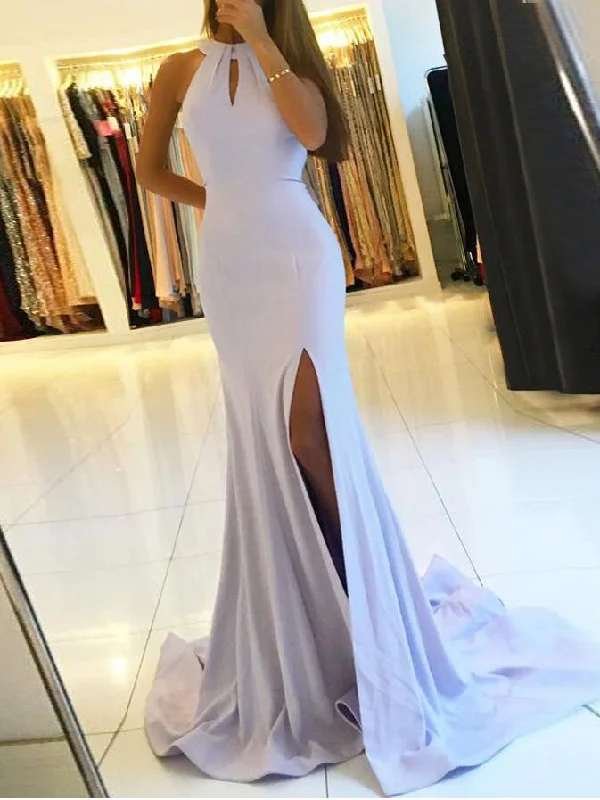 Bargain Bin Mermaid Prom Dresses Halter Backless Elastic Woven Satin Sexy Simple Cheap Prom Dress JKL701 Bargain Bin Mermaid Prom Dresses Halter Backless Elastic Woven Satin Sexy Simple Cheap Prom Dress JKL701