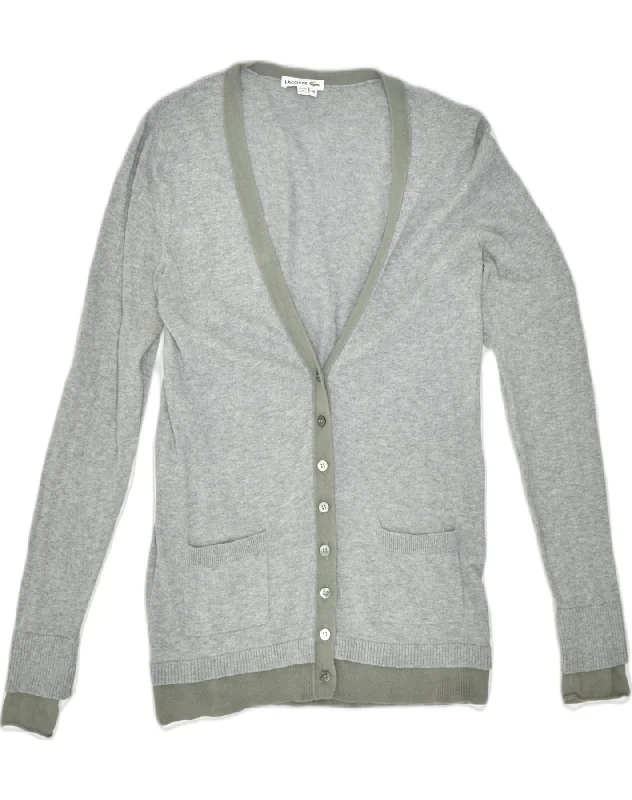 Low Prices lightweight hooded sweatshirtLACOSTE Womens Cardigan Sweater Size 38 Medium Grey Cotton