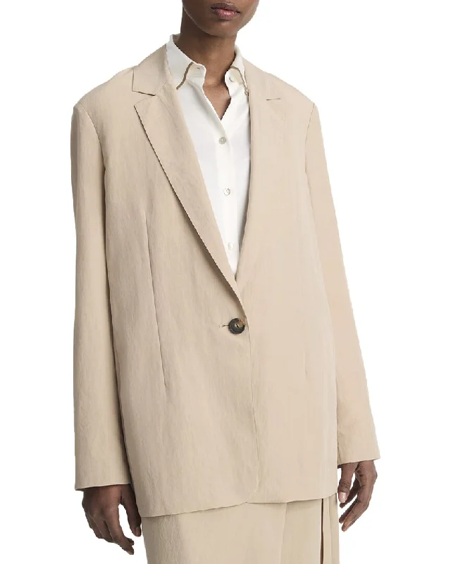 Price Rollback Vince Relaxed Textured Wool-Blend Blazer