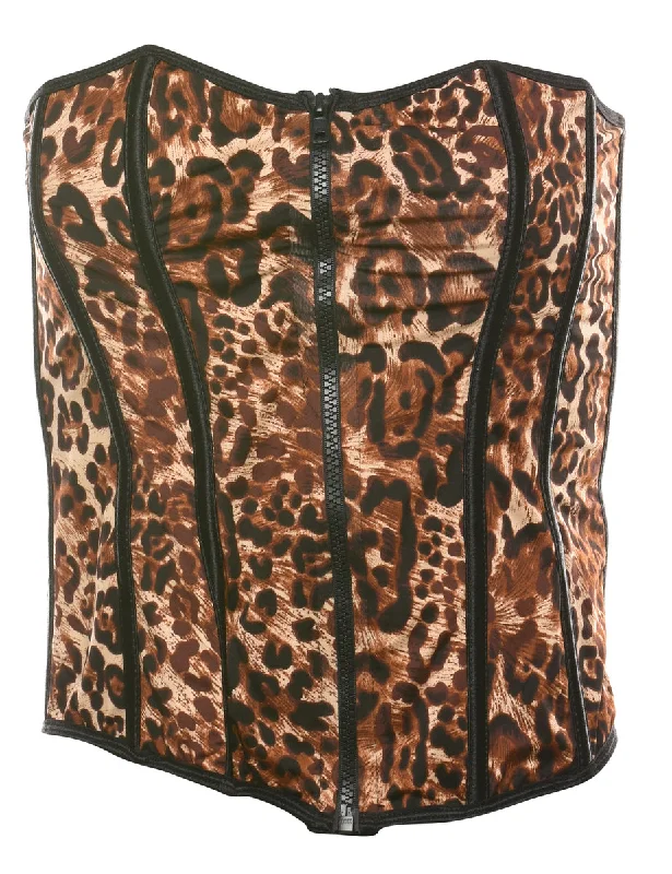 raincoatLeopard Pattern Vintage Corset - S