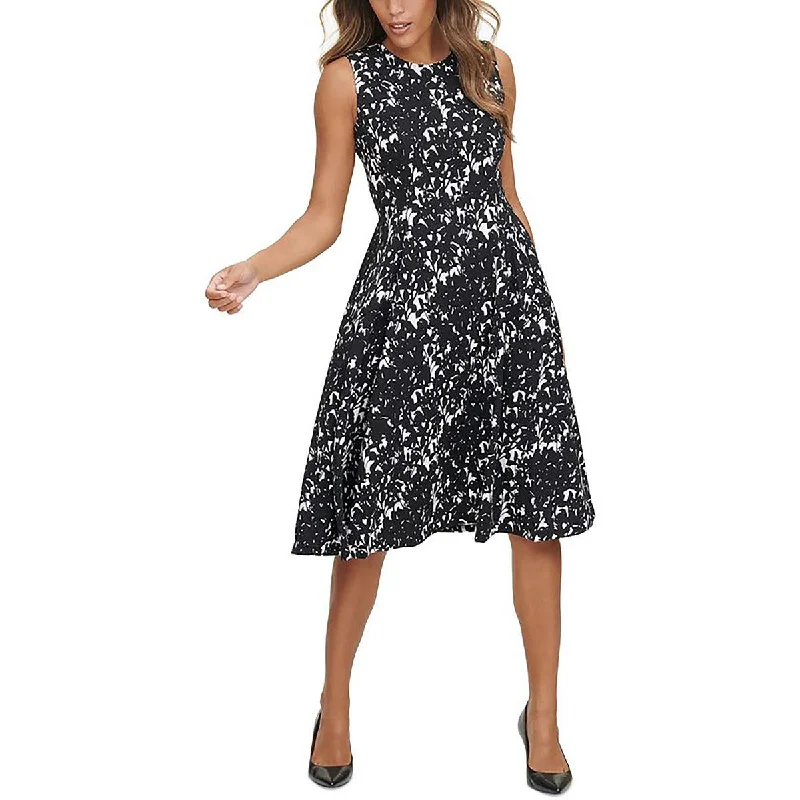 Special Price ashionable dressWomens Printed Sleeveless Midi Dress