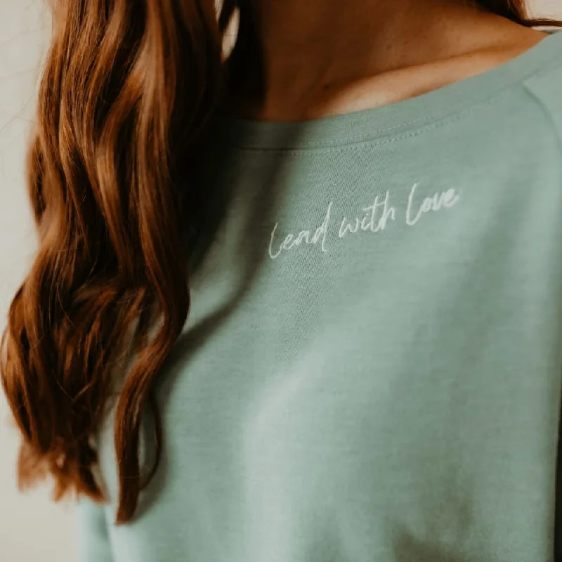 Value Deals relaxed fit sports hoodieEmbroidered Lead With Love