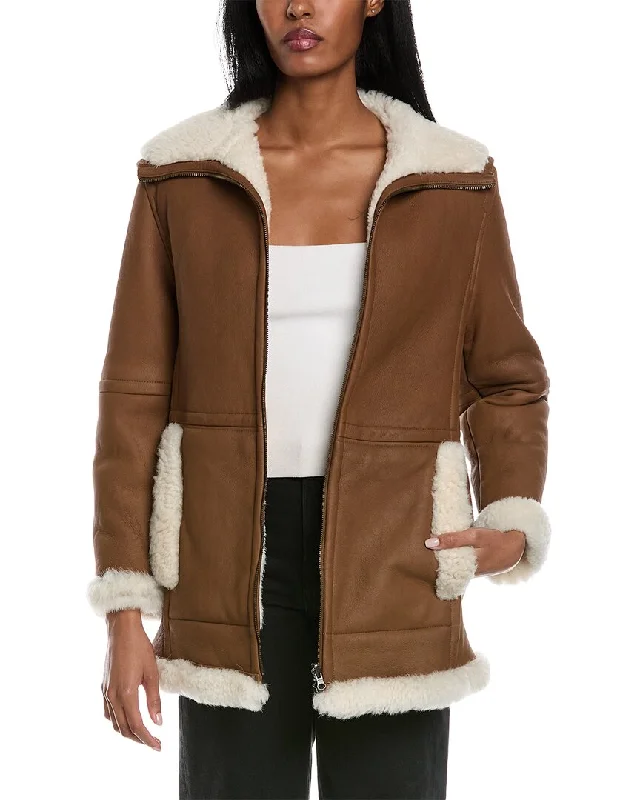 cozy winter coatVince Reversible Shearling Coat