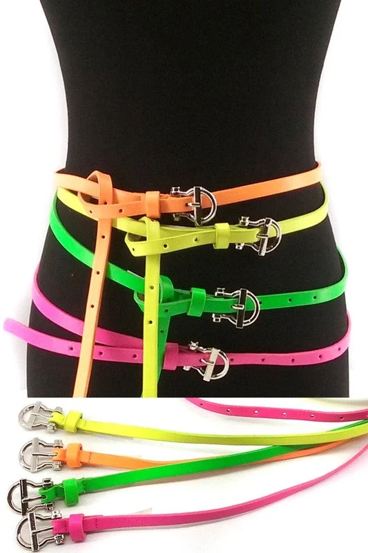 lace-up dressSkinny Neon Belt - Orange