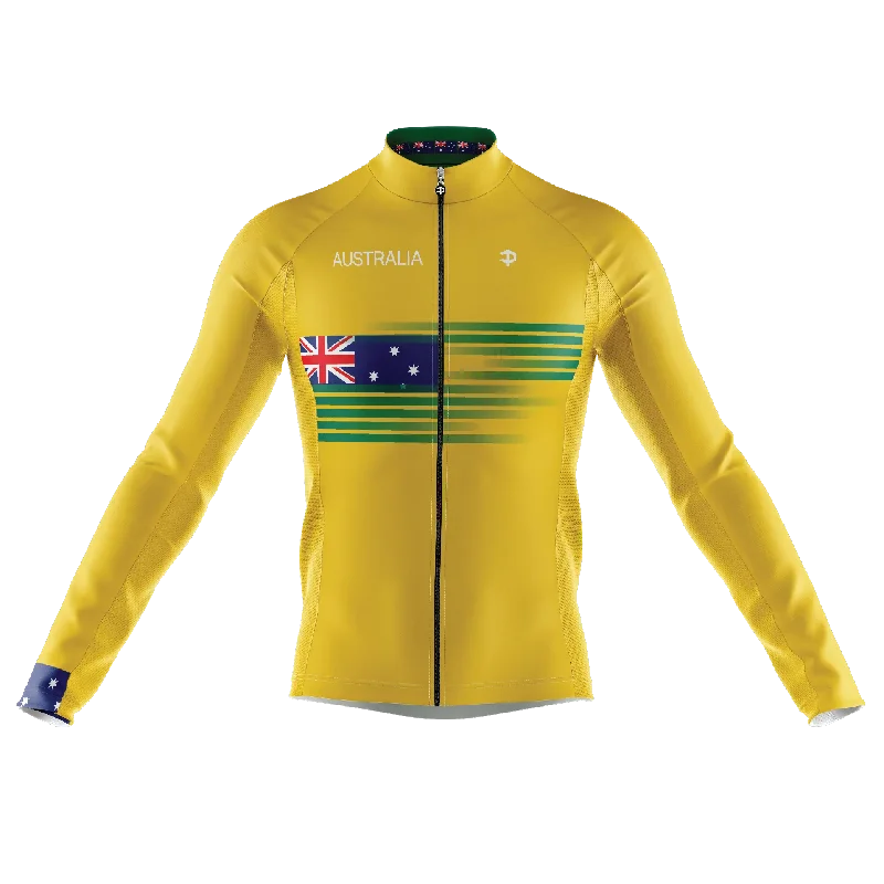 Grand Opening Sale stylish performance hoodieAustralia Long Sleeve Cycling Jersey
