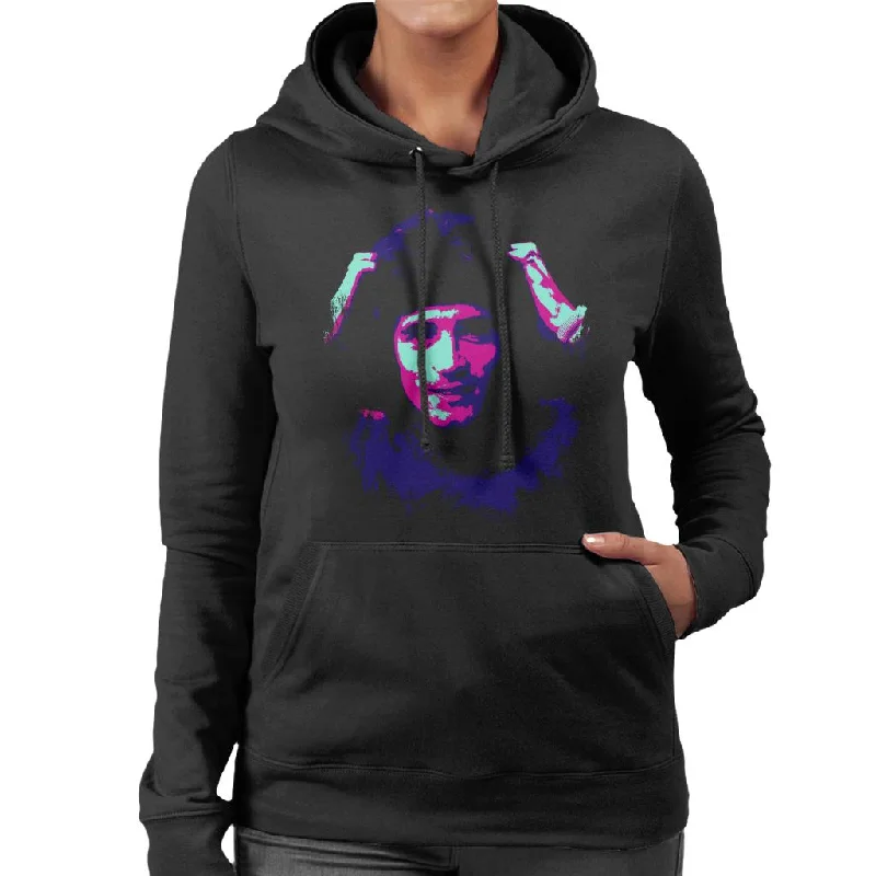 casual fit hoodiecasual fit hoodieTV Times Footballer Kevin Keegan Pop Art Stylised Women's Hooded Sweatshirt