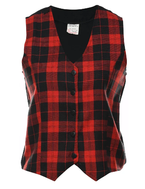 classic trench coatRed & Black Tartan Waistcoat - M