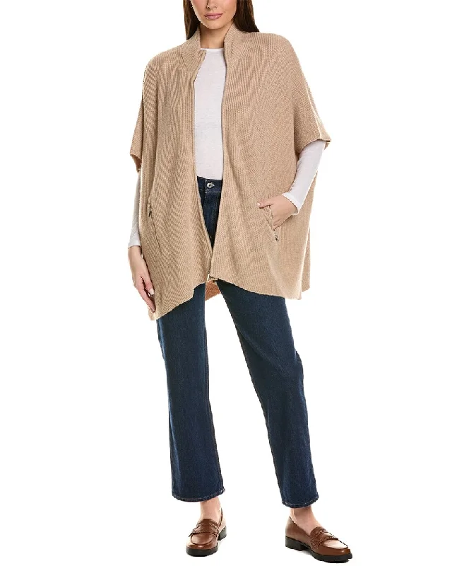 Exclusive Savings Bruno Magli Zip Front Wool & Cashmere-Blend Poncho