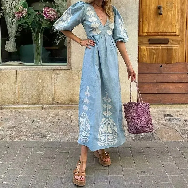 Deep Discounts form-fitting dressPrinted Backless Lace-up Dress