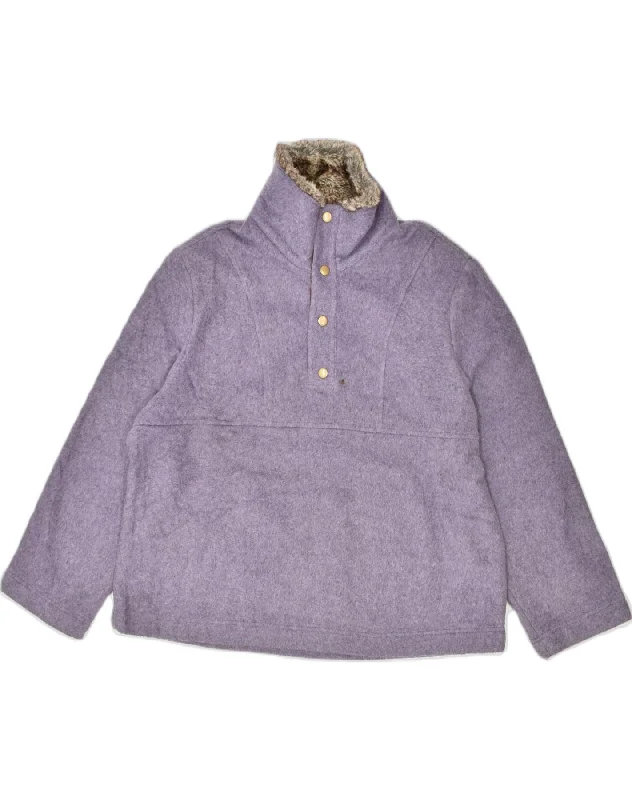 Price Cut slim-fit hooded sweatshirtORVIS Womens Button Neck Fleece Jumper UK 18 XL Purple Acrylic