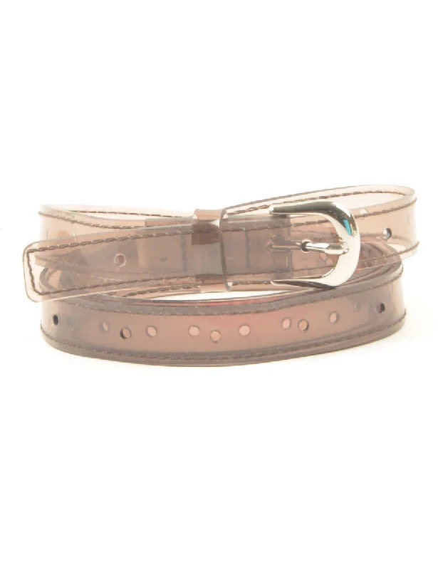 Mega Sale Brown Skinny Belt - L