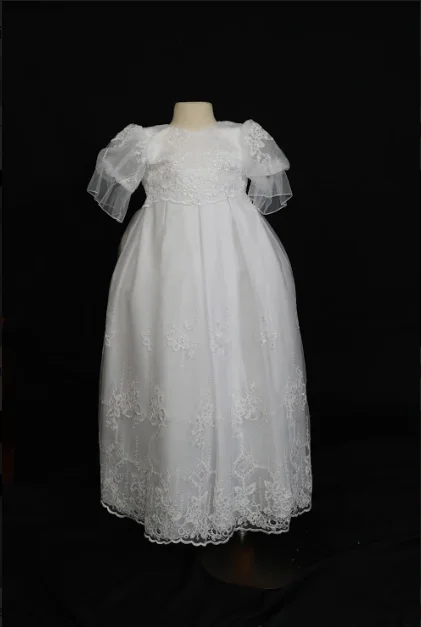 lace-up dressSweetie Pie Juliet Sleeve Christening Gown