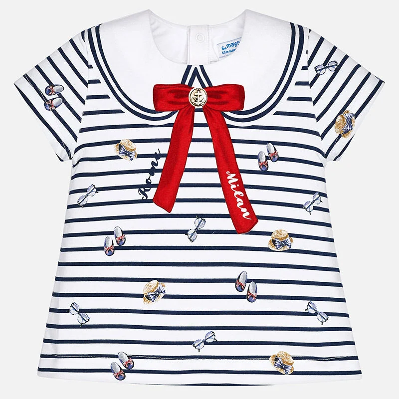 flowy dressMayoral Striped Bow T-Shirt