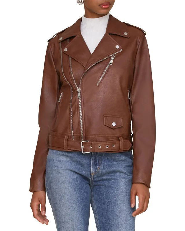 cozy coatAvec Les Filles Belted Moto Jacket