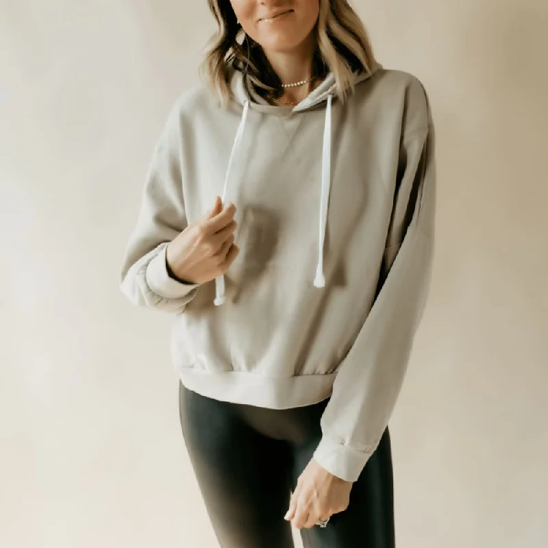 Shop and Save cozy gym sweatshirtSueded Crop Hooded Sweatshirt