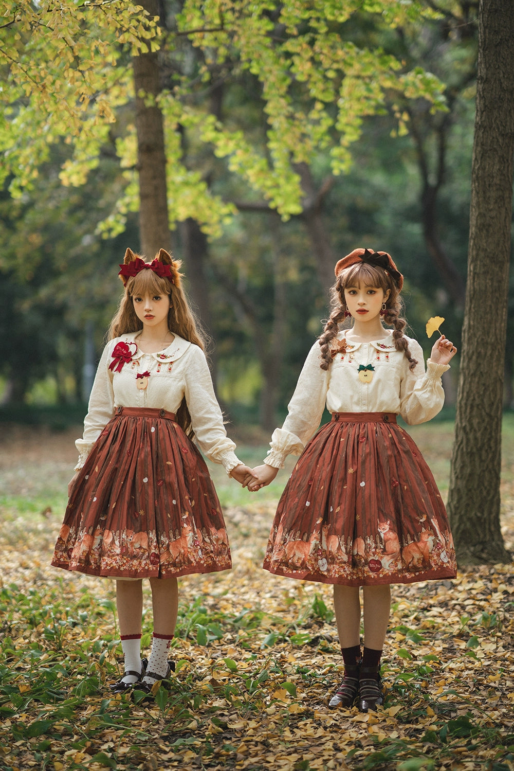 Fantastic Deals silk dressMiss Point~Fat Fox in the Forest~Elegant Lolita Skirt Detachable Chest Guard SK Fantastic Deals silk dressMiss Point~Fat Fox in the Forest~Elegant Lolita Skirt Detachable Chest Guard SK