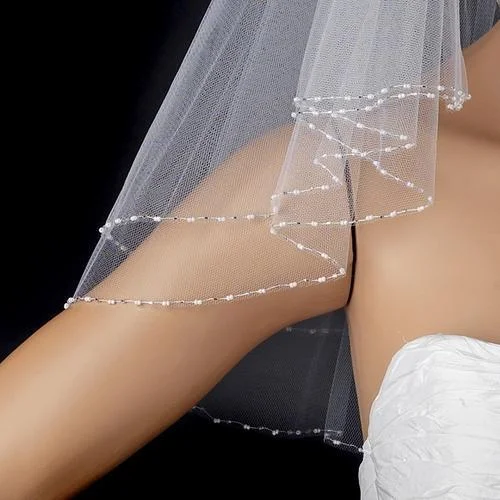 modern dressDouble Edge Veil