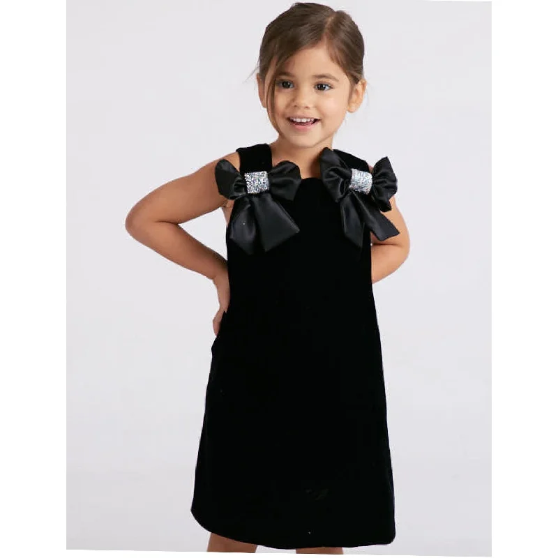 Price Smash mini dressBlack Velvet Bow Dress