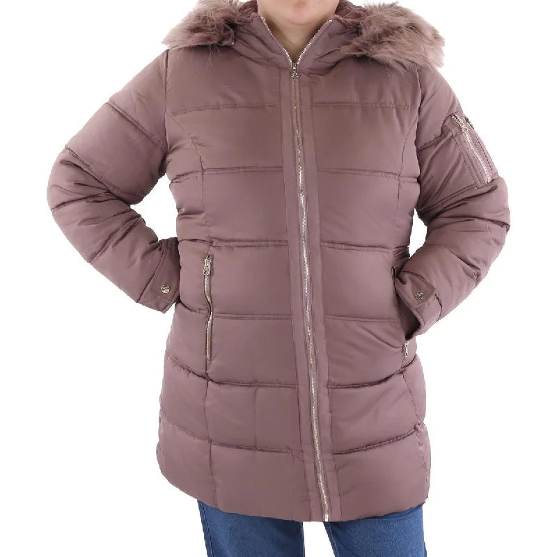 cozy fleece coatPlus Womens Insulated Hooded Puffer Jacket