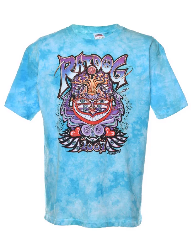 Value Deals Tie Dyed RatDog Blue Band T-shirt - L