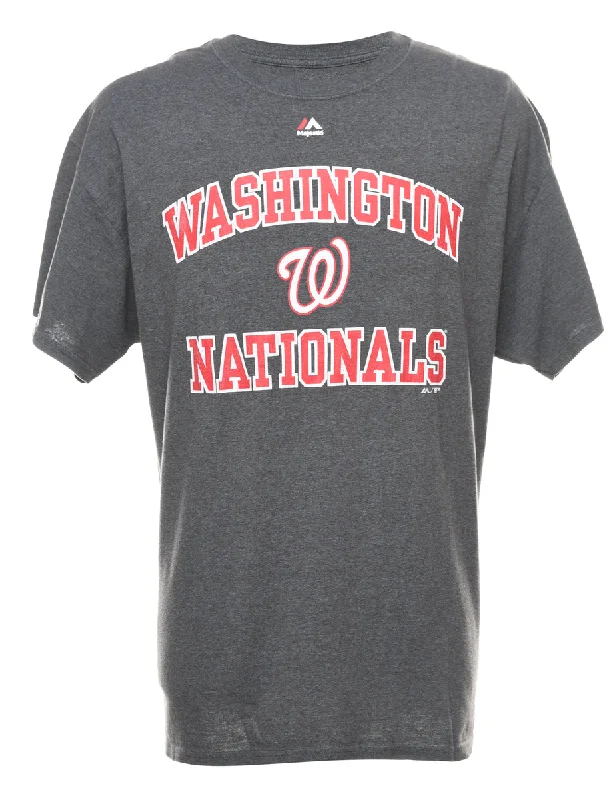 Early Access Grey & Red Washington Nationals Sports T-shirt - XL