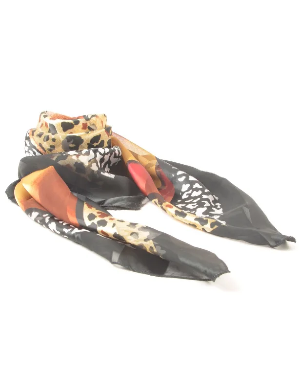 relaxed winter jacketAnimal Print Scarf - M