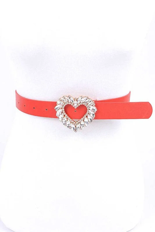 tiered dressHeart Bling Belt - Red