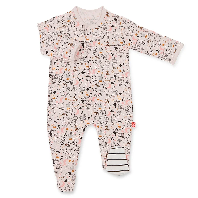 stylish dressMagnificent Baby Pink Cirque Bebe Modal Magnetic Footie