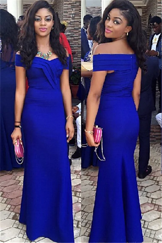 Limited Time Royal Blue Wedding Guest Dress Sheath Off Shoulder New Arrival Prom Party Gowns Limited Time Royal Blue Wedding Guest Dress Sheath Off Shoulder New Arrival Prom Party Gowns