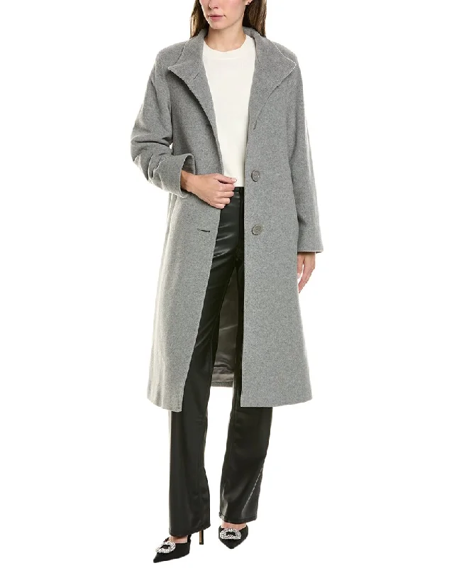 Exclusive Access Cinzia Rocca Long Wool & Cashmere-Blend Coat