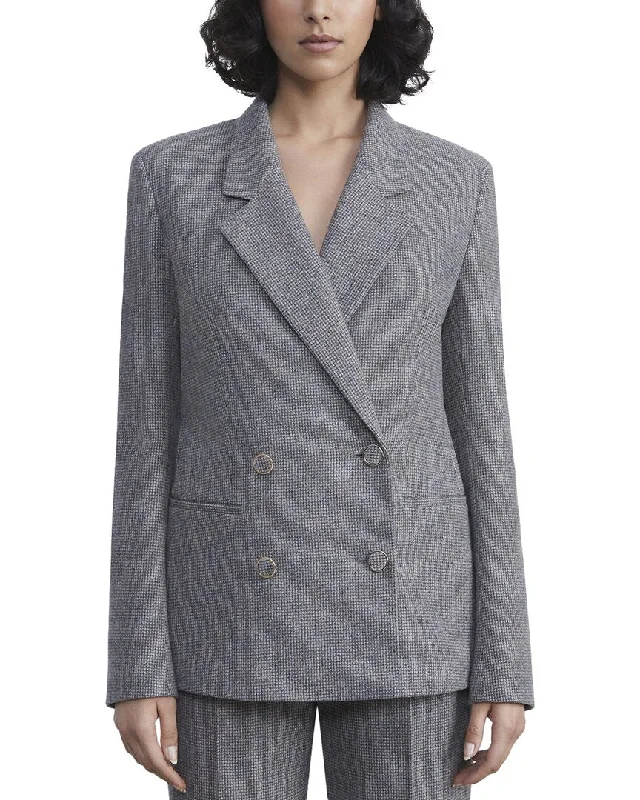 Deal Alert Lafayette 148 New York Double Breasted Wool-Blend Blazer