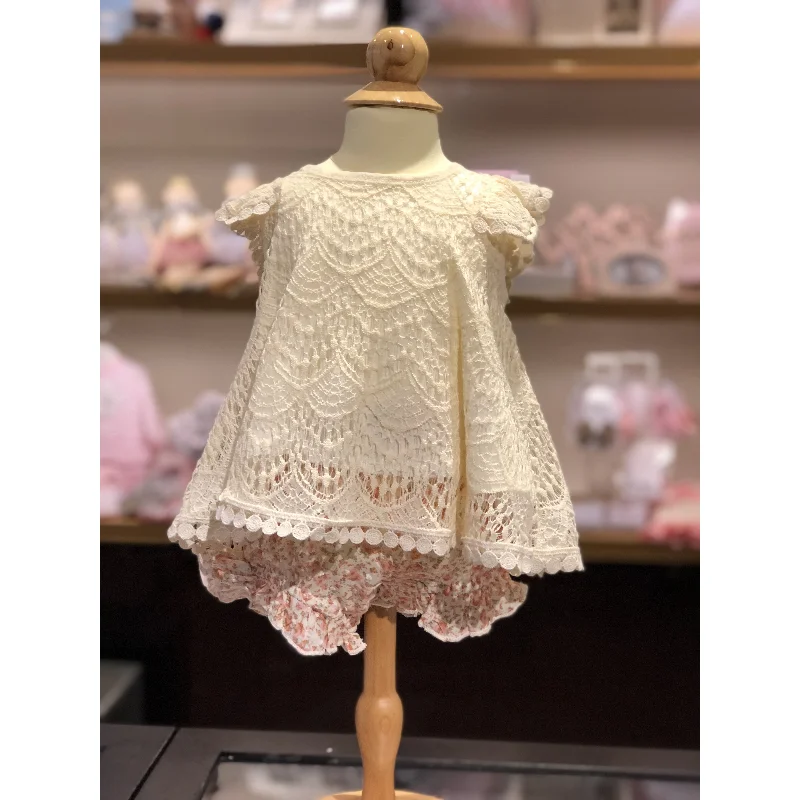 vintage-inspired dressLittle Mass Pink Bloomer Set