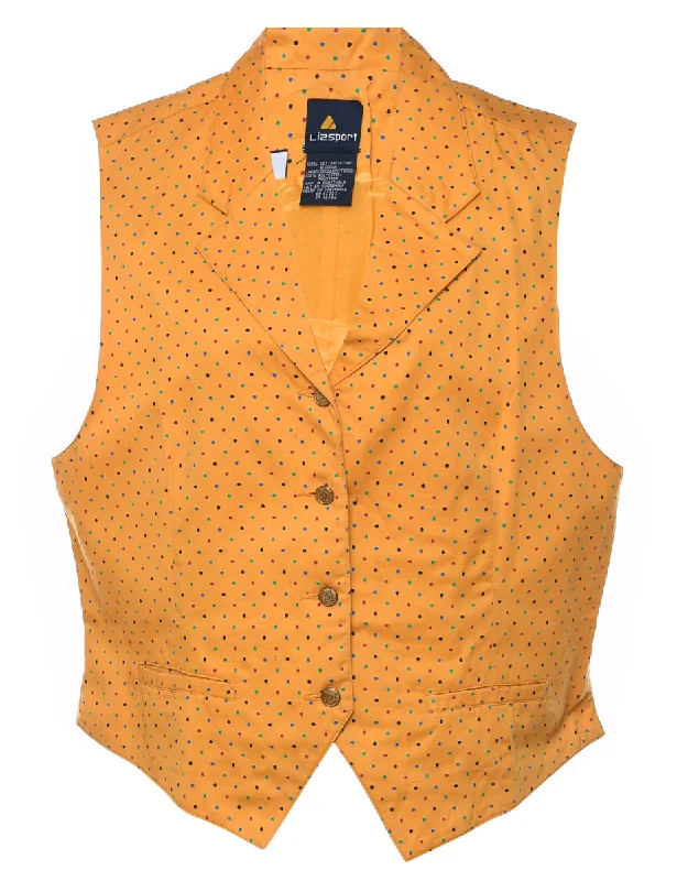 warm trench coatYellow Polka Dot Design Waistcoat - L