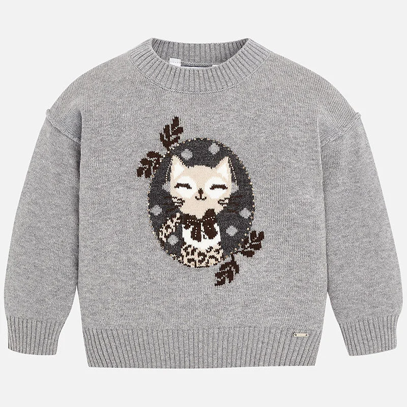 vintage-inspired dressMayoral Cat Sweater