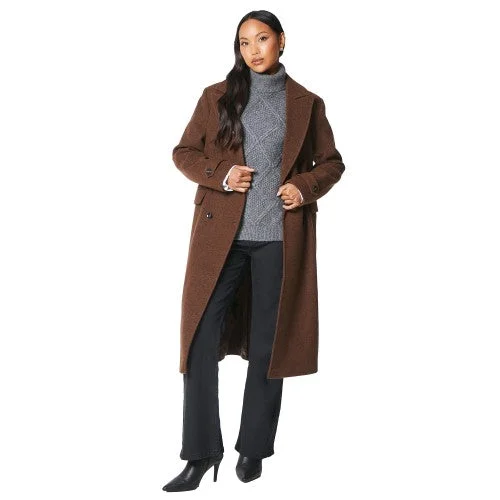 minimalist jacketPrinciples Womens/Ladies Faux Wool Double-Breasted Trench Coat