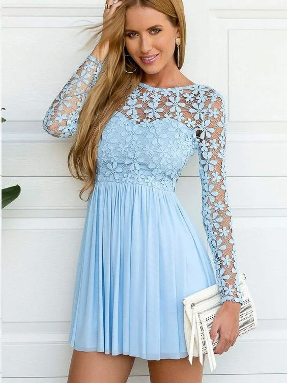 Exclusive Savings Cheap Homecoming Dresses A Line Long Sleeve Short Prom Dress Lace Party Dress JK951 Exclusive Savings Cheap Homecoming Dresses A Line Long Sleeve Short Prom Dress Lace Party Dress JK951