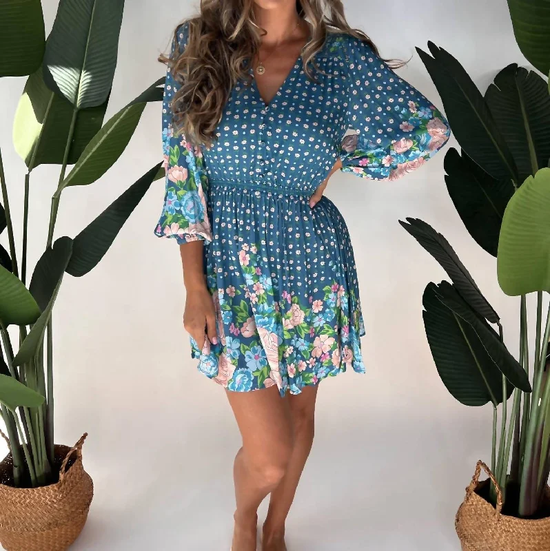 Daily Deals chic shift dressYellow Rose Play Dress In Cornflower Blue