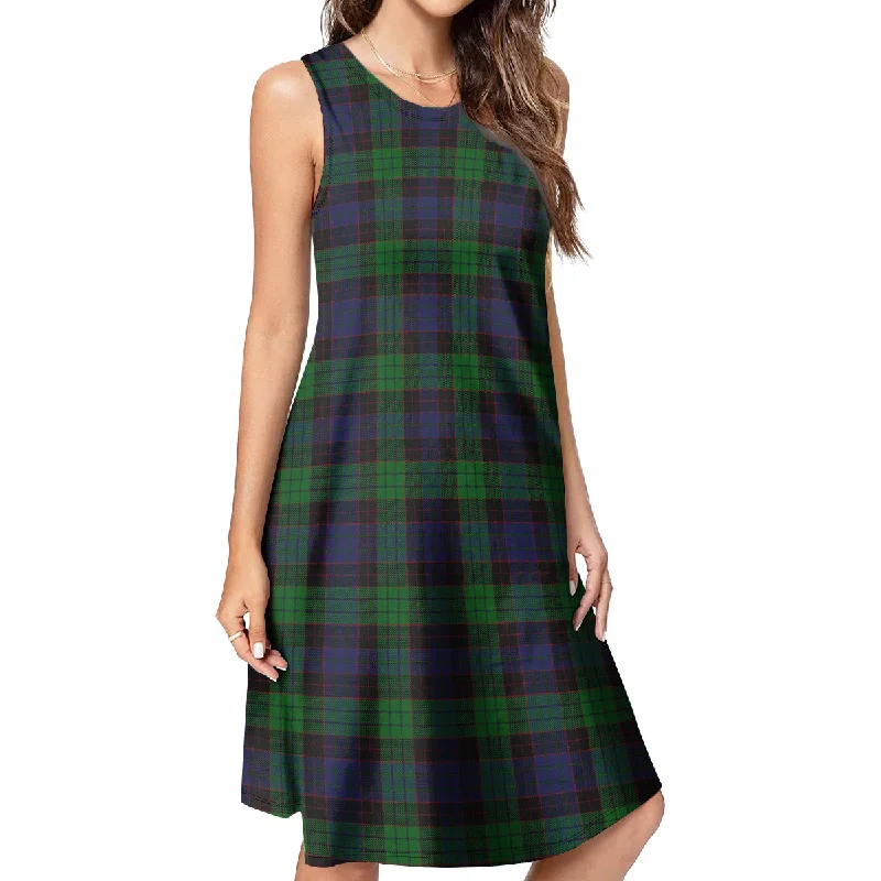 Seasonal Clearance Stewart Old Tartan Womens Casual Dresses