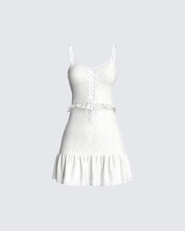 ashionable dressDelilah White Mini Dress