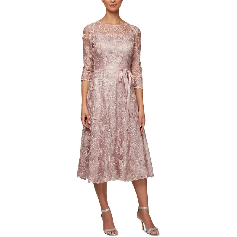 Major Savings evening dressWomens Lace Floral Midi Dress