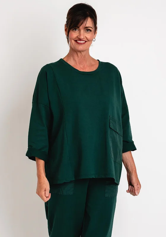 Today’s Deal comfy hoodieD.E.C.K. By Decollage One Size Utility Sweatshirt, Forest Green