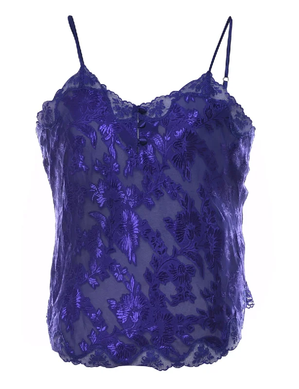 oversized coatNavy Floral Lace Strappy Camisole - S