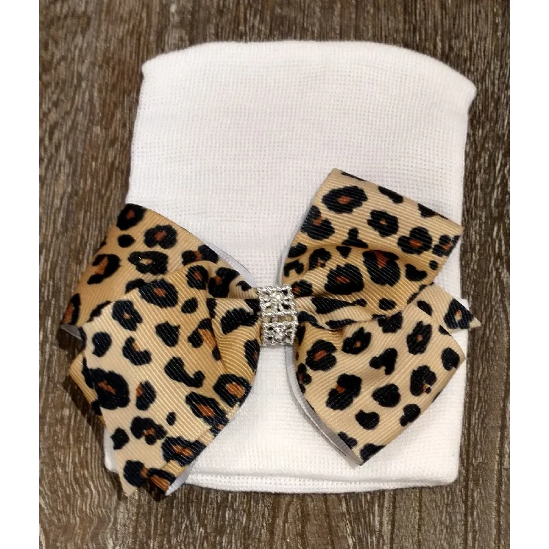 Clearance Items vintage dressCradle Cuties Leopard Bow Hat