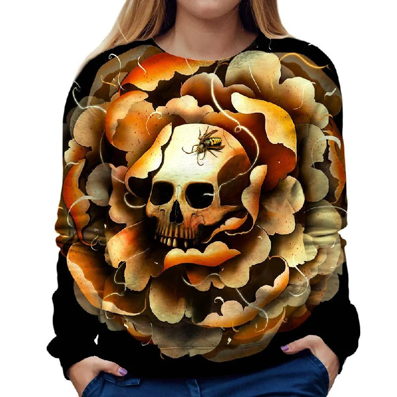 Price Reduction comfortable athletic sweatshirtDeath Bloom Womens Sweatshirt