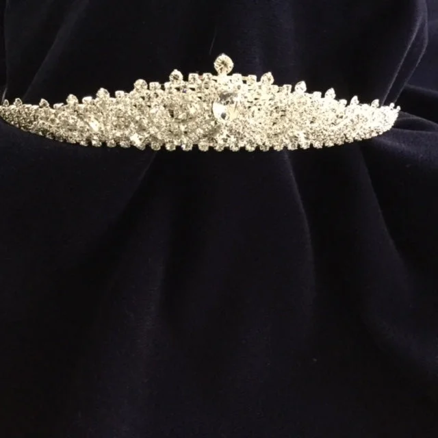 long-sleeve floral dressCrystal Tiara